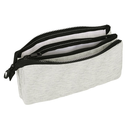 Penar triplu Kappa Grey knit Gri (22 x 12 x 3 cm) - Birou și papetărie, Material școlar și educațional