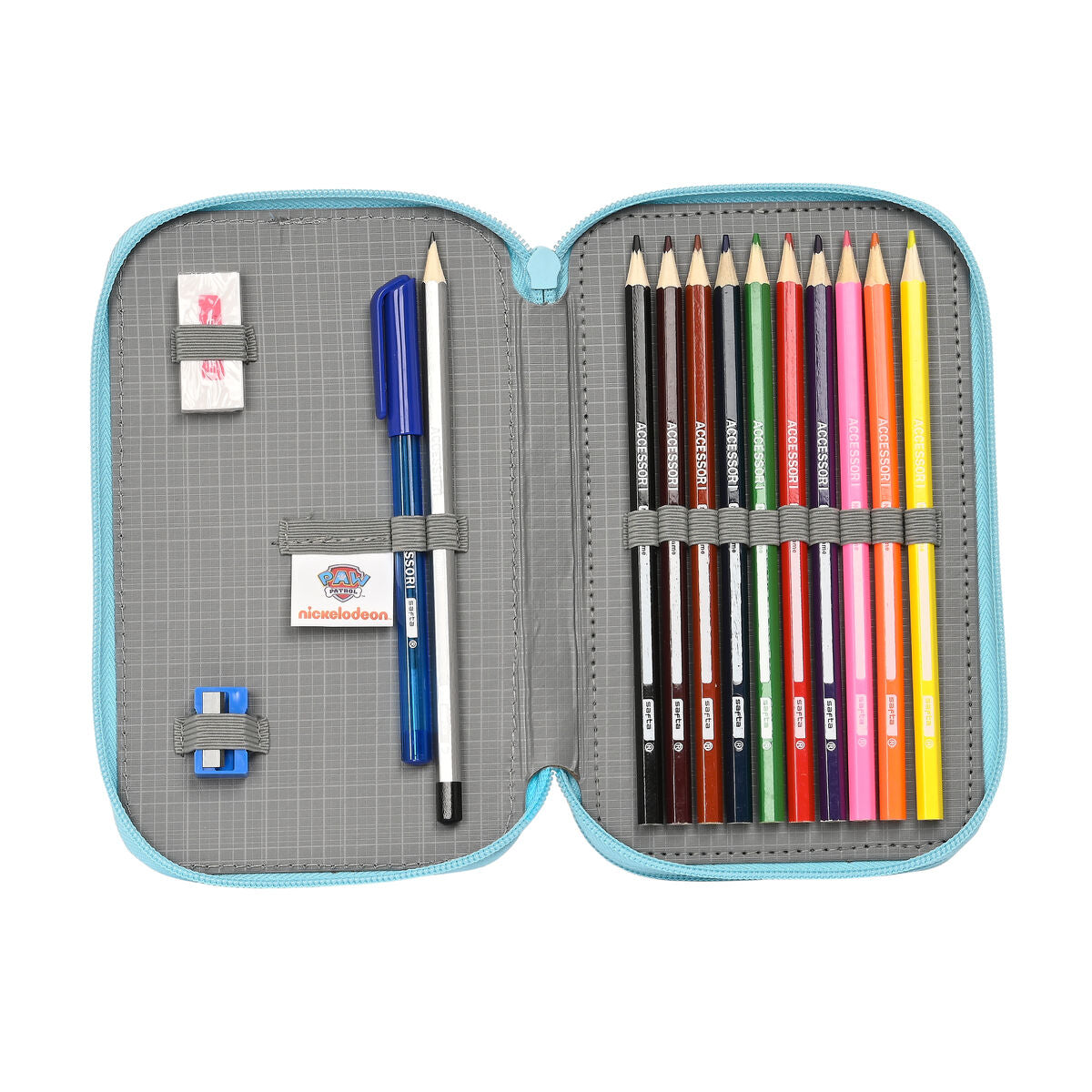 Penar cu Accesorii The Paw Patrol Funday Albastru Roșu 12.5 x 19.5 x 4 cm (28 Piese) - Birou și papetărie, Material școlar și educațional