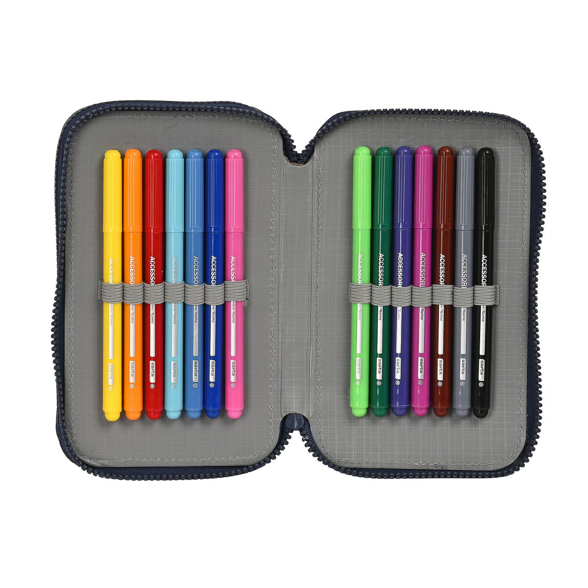 Penar cu Accesorii F.C. Barcelona Bleumarin 12.5 x 19.5 x 4 cm (28 Piese) - Birou și papetărie, Material școlar și educațional
