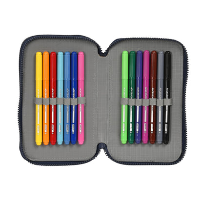 Penar cu Accesorii F.C. Barcelona Bleumarin 12.5 x 19.5 x 4 cm (28 Piese) - Birou și papetărie, Material școlar și educațional