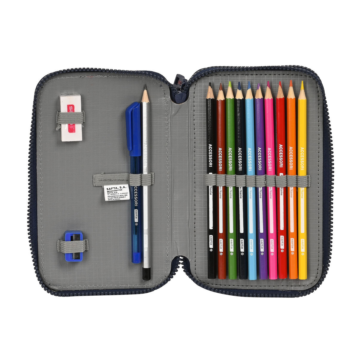 Penar cu Accesorii F.C. Barcelona Bleumarin 12.5 x 19.5 x 4 cm (28 Piese) - Birou și papetărie, Material școlar și educațional