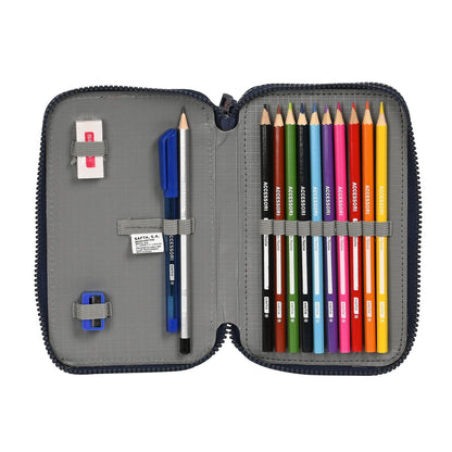 Penar cu Accesorii F.C. Barcelona Bleumarin 12.5 x 19.5 x 4 cm (28 Piese) - Birou și papetărie, Material școlar și educațional