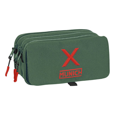 Penar triplu Munich Verde Verde (21,5 x 10 x 8 cm) - Birou și papetărie, Material școlar și educațional