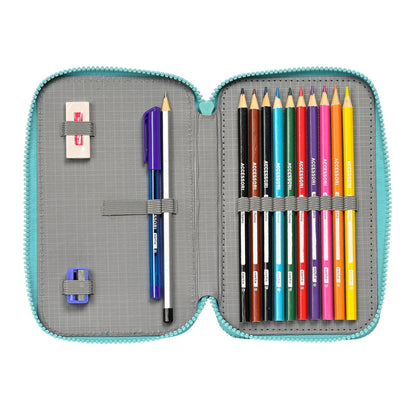 Creion dublu Baby Shark Surfing Albastru Alb 12.5 x 19.5 x 4 cm (28 Piese) - Birou și papetărie, Material școlar și educațional