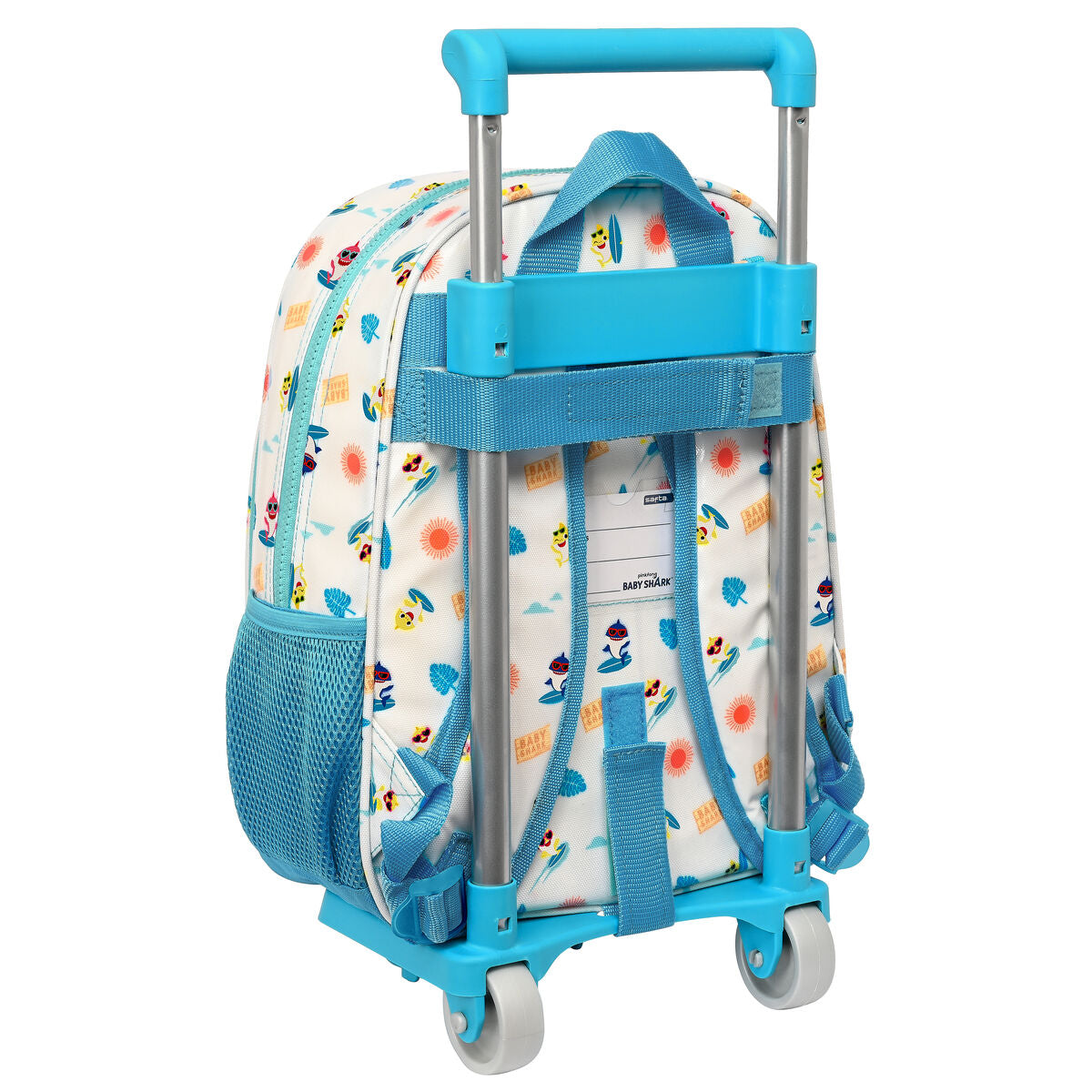 Ghiozdan cu Roți Baby Shark Surfing Albastru Alb 26 x 34 x 11 cm - Birou și papetărie, Material școlar și educațional