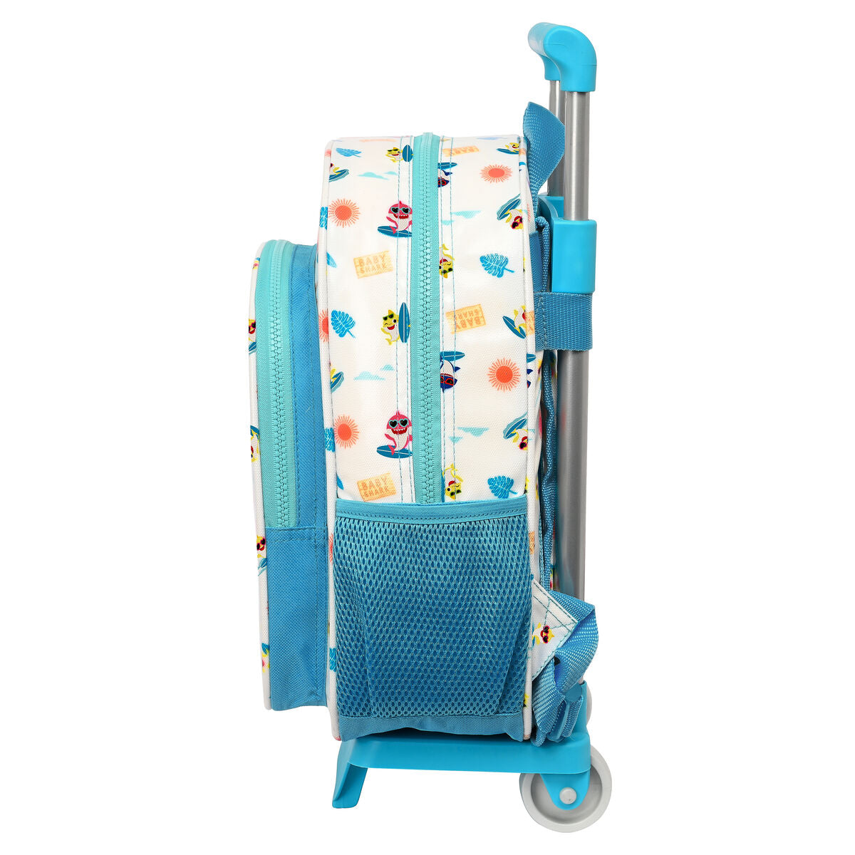 Ghiozdan cu Roți Baby Shark Surfing Albastru Alb 26 x 34 x 11 cm - Birou și papetărie, Material școlar și educațional