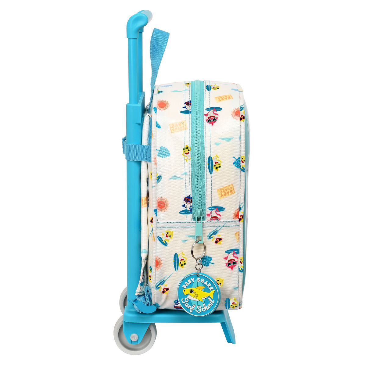Ghiozdan cu Roți Baby Shark Surfing Albastru Alb 22 x 27 x 10 cm - Birou și papetărie, Material școlar și educațional