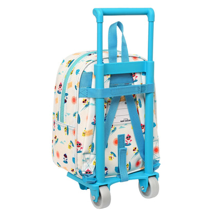 Ghiozdan cu Roți Baby Shark Surfing Albastru Alb 22 x 27 x 10 cm - Birou și papetărie, Material școlar și educațional