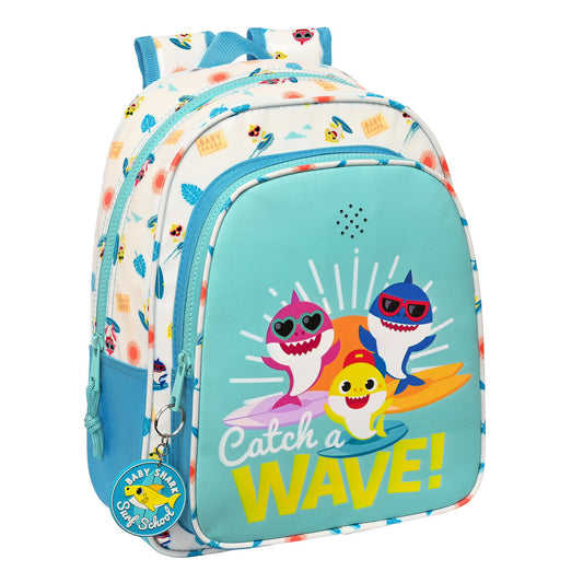 Ghiozdan Baby Shark Surfing Albastru Alb 27 x 33 x 10 cm - Birou și papetărie, Material școlar și educațional