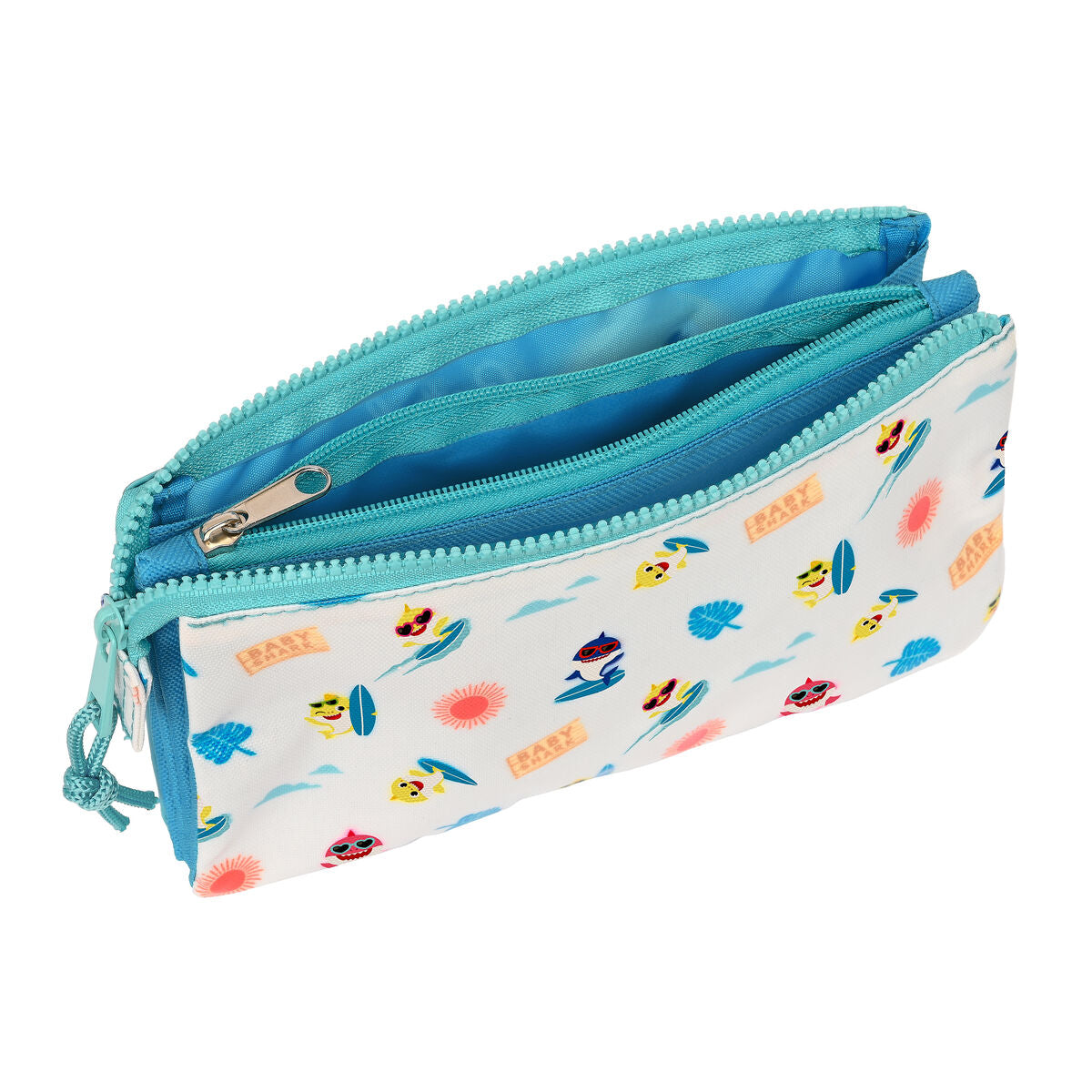 Penar dublu Baby Shark Surfing Albastru Alb 22 x 12 x 3 cm - Birou și papetărie, Material școlar și educațional