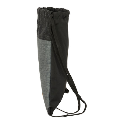 Geantă Rucsac cu Bretele BlackFit8 Old school Negru Gri 35 x 40 x 1 cm - Birou și papetărie, Material școlar și educațional