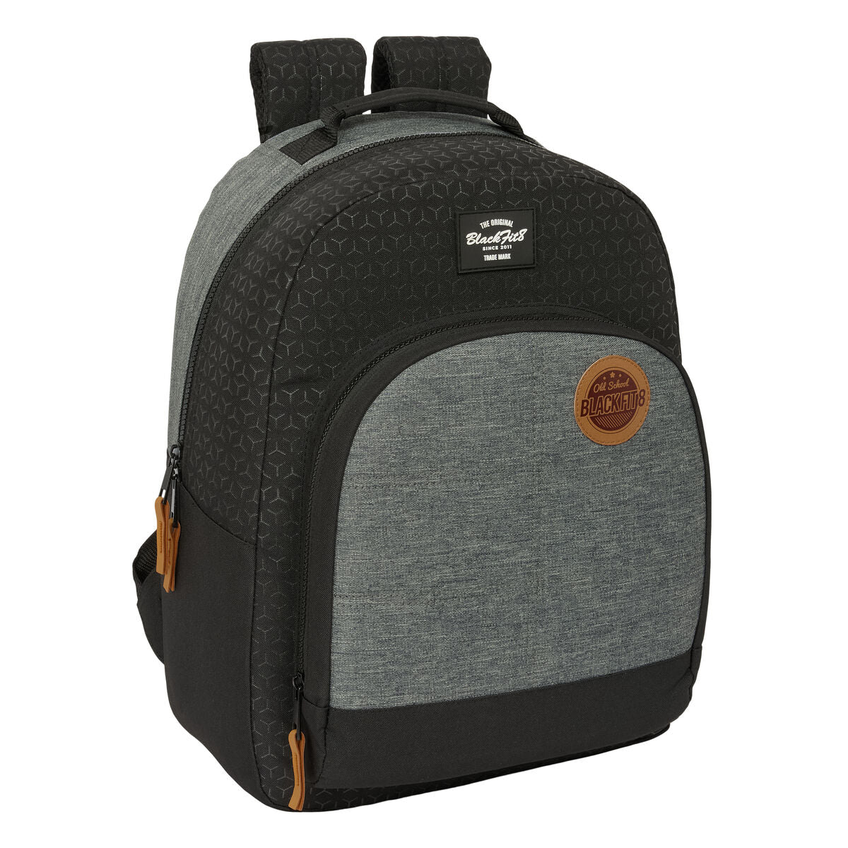 Ghiozdan BlackFit8 Old school Negru Gri 32 x 42 x 15 cm - Birou și papetărie, Material școlar și educațional