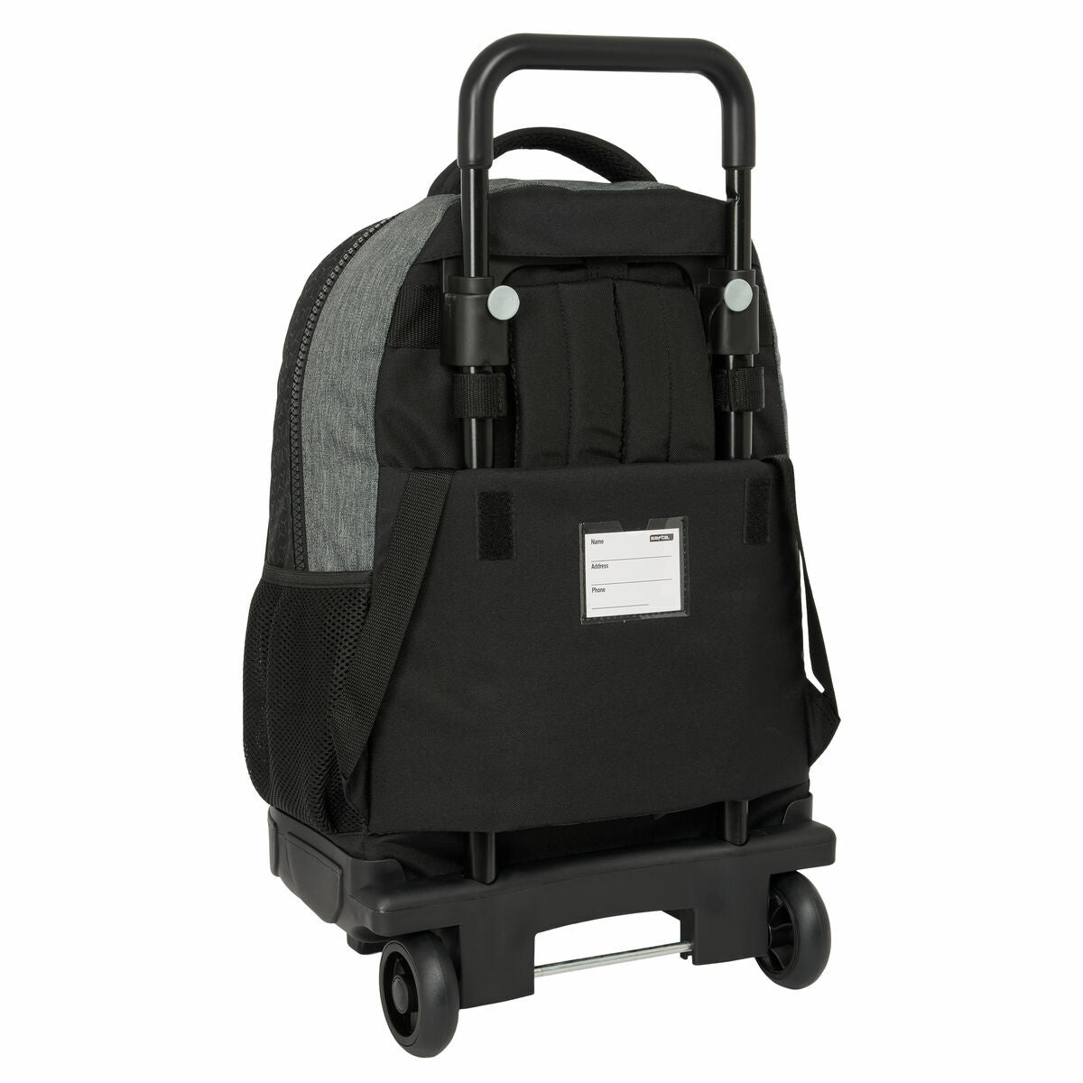 Ghiozdan cu Roți BlackFit8 Old school Negru Gri 33 x 45 x 22 cm - Birou și papetărie, Material școlar și educațional