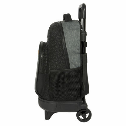 Ghiozdan cu Roți BlackFit8 Old school Negru Gri 33 x 45 x 22 cm - Birou și papetărie, Material școlar și educațional