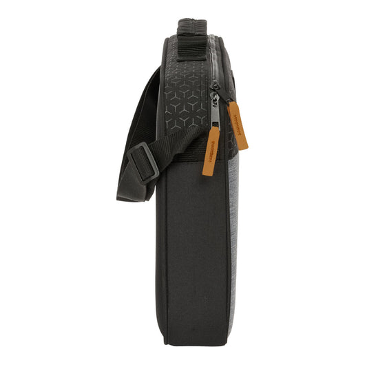 ghiozdan de școală BlackFit8 Old school Negru Gri 38 x 28 x 6 cm - Birou și papetărie, Material școlar și educațional