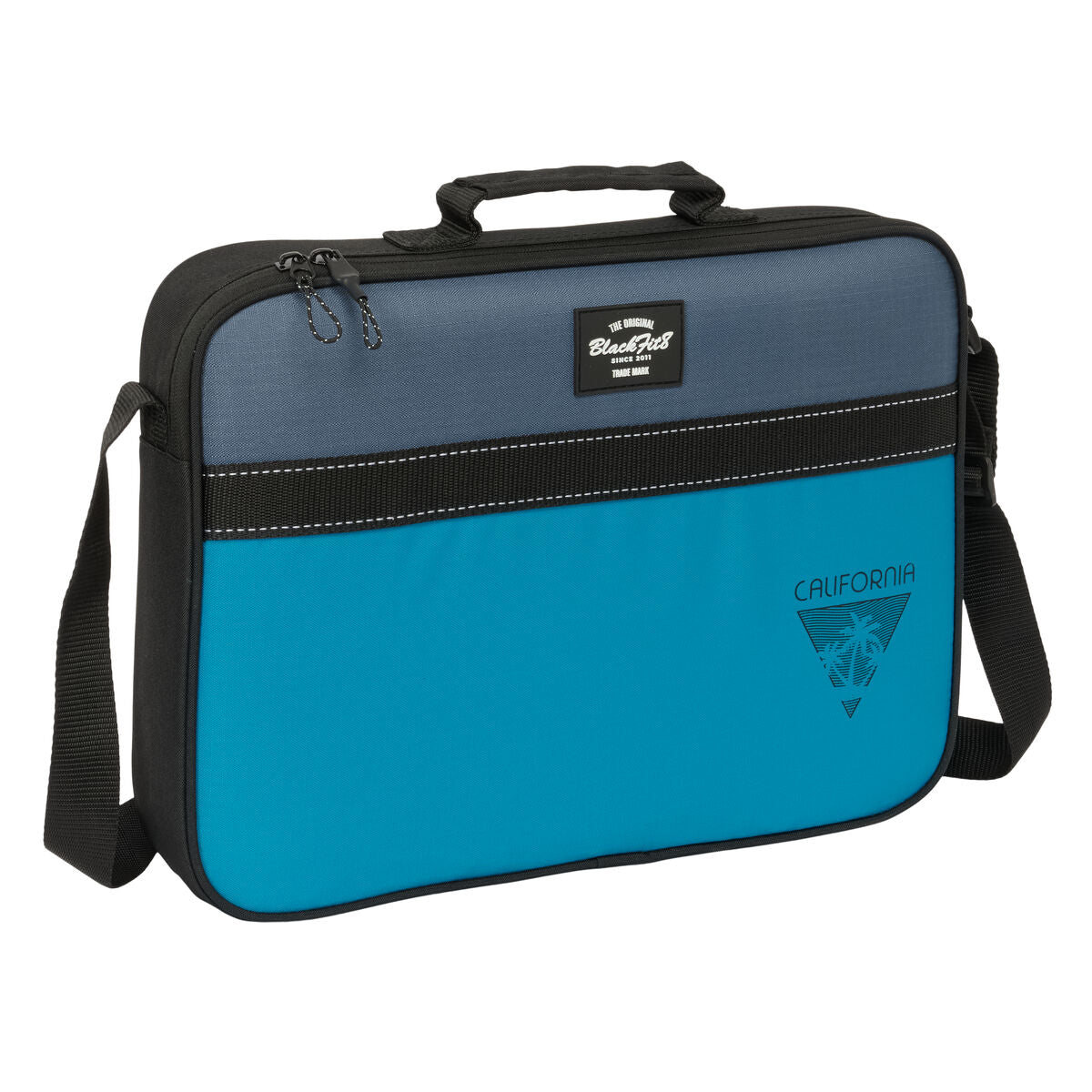 ghiozdan de școală BlackFit8 California Albastru Negru 38 x 28 x 6 cm - Birou și papetărie, Material școlar și educațional