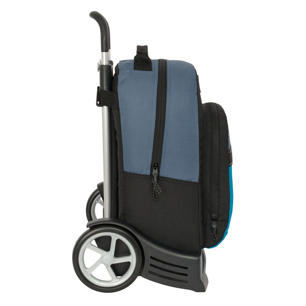 Ghiozdan cu Roți BlackFit8 California Albastru Negru 32 x 42 x 15 cm - Birou și papetărie, Material școlar și educațional