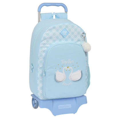 Ghiozdan cu Roți Glow Lab Cisnes Albastru 30 x 46 x 14 cm - Birou și papetărie, Material școlar și educațional