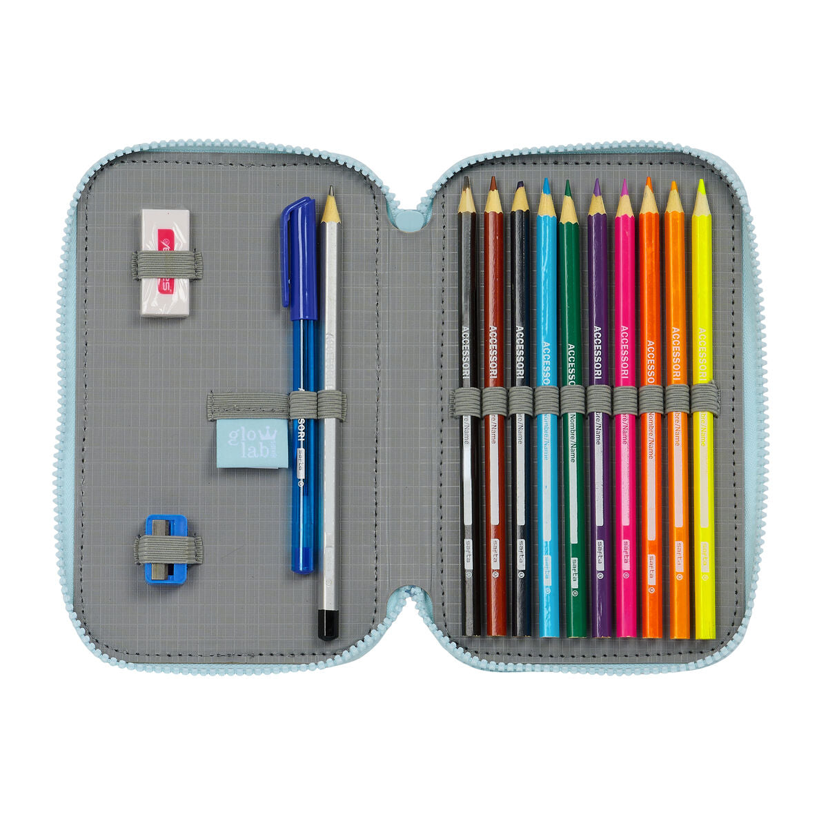 Creion dublu Glow Lab Cisnes Albastru 12.5 x 19.5 x 4 cm (28 Piese) - Birou și papetărie, Material școlar și educațional