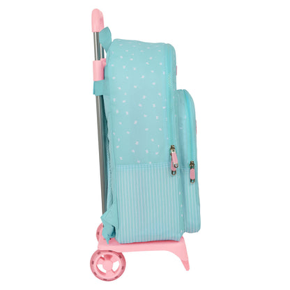 Ghiozdan cu Roți Moos Butterflies Albastru 30 x 46 x 14 cm - Birou și papetărie, Material școlar și educațional