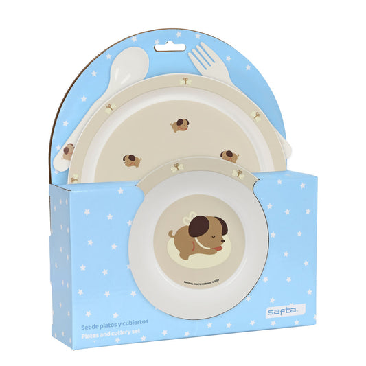 Set de Veselă Safta Puppy 22.5 x 26 x 5.5 cm (4 Piese) - Bebelus, Alăptarea și hrănirea