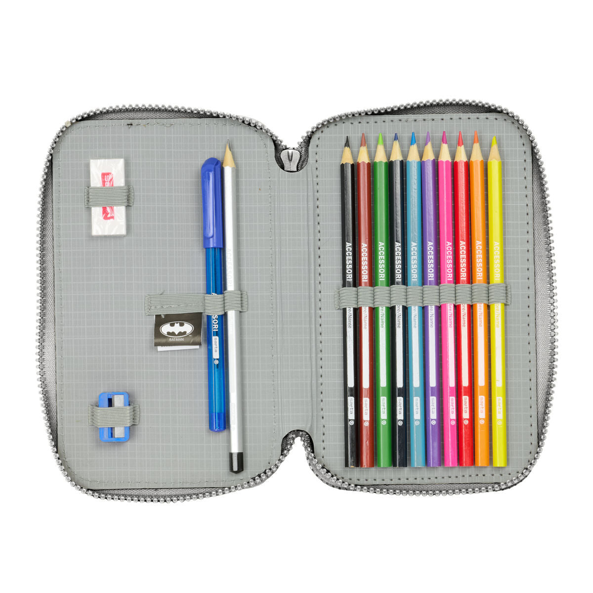 Creion dublu Batman Game over Negru 12.5 x 19.5 x 4 cm Creion dublu 29 Piese - Birou și papetărie, Material școlar și educațional