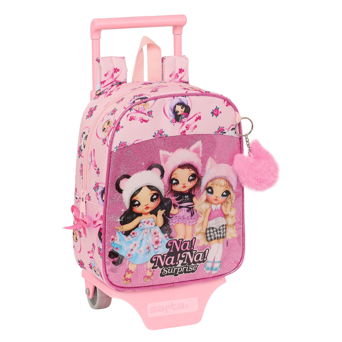 Ghiozdan cu Roți Na!Na!Na! Surprise Fabulous Roz 22 x 27 x 10 cm - Birou și papetărie, Material școlar și educațional