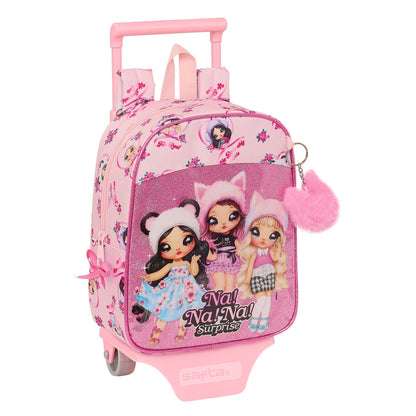 Ghiozdan cu Roți Na!Na!Na! Surprise Fabulous Roz 22 x 27 x 10 cm - Birou și papetărie, Material școlar și educațional