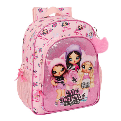 Ghiozdan Na!Na!Na! Surprise Fabulous Roz 32 X 38 X 12 cm - Birou și papetărie, Material școlar și educațional