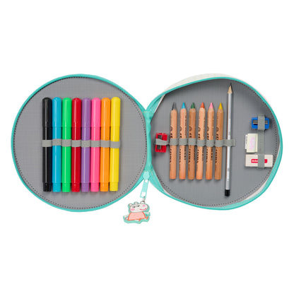 Penar cu Accesorii Peppa Pig Pretty flowers Galben Mentă 18 Piese - Birou și papetărie, Material școlar și educațional