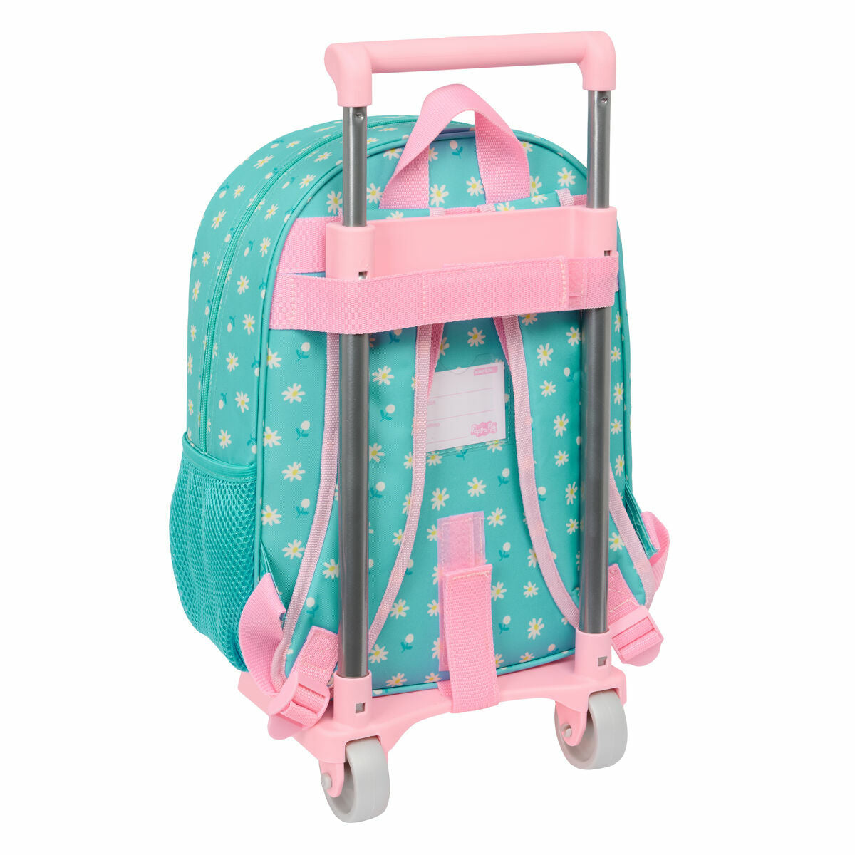 Ghiozdan cu Roți Peppa Pig Pretty flowers Galben Mentă 26 x 11 x 67 cm 26 x 34 x 11 cm - Birou și papetărie, Material școlar și educațional