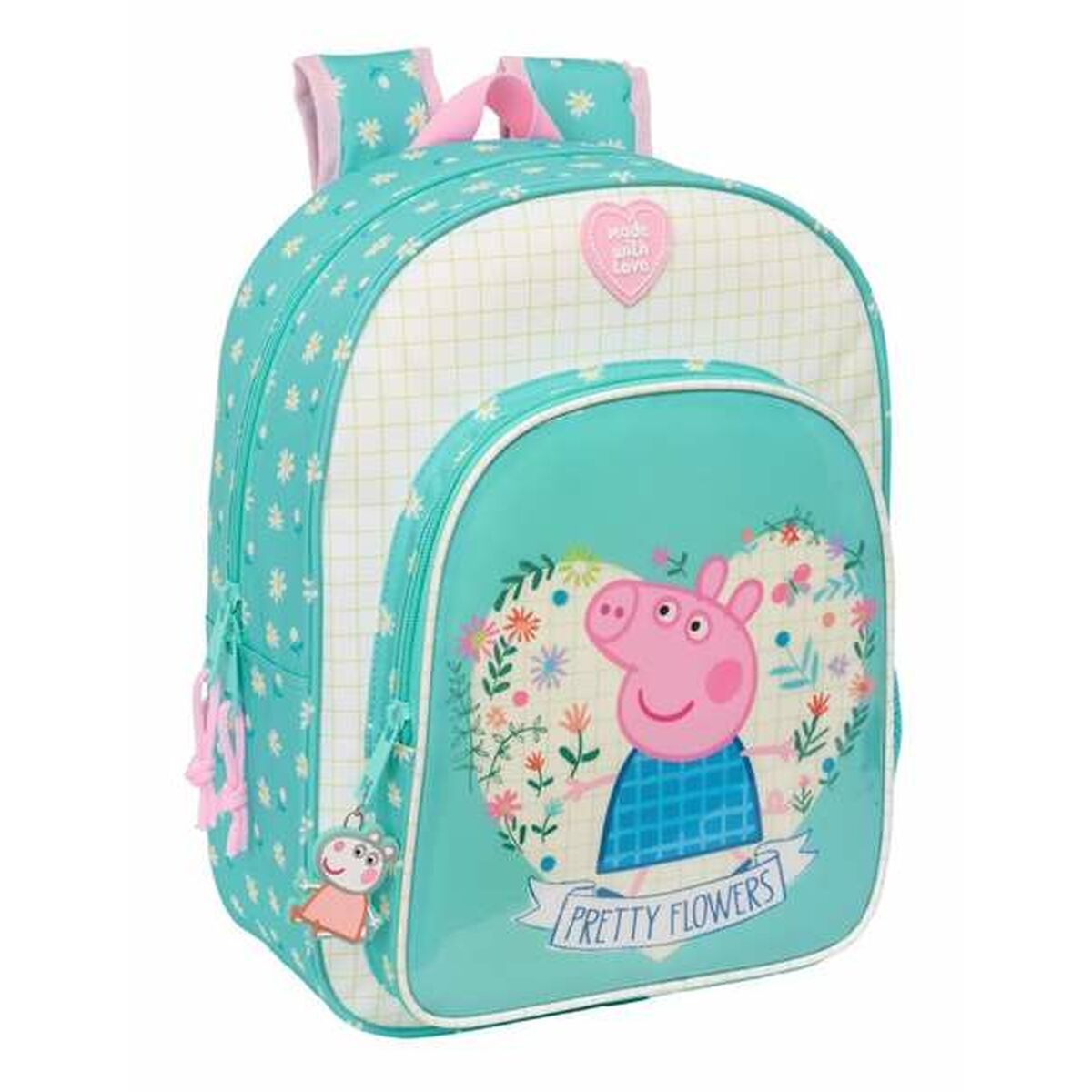 Ghiozdan Peppa Pig Pretty flowers 26 x 34 x 11 cm - Birou și papetărie, Material școlar și educațional