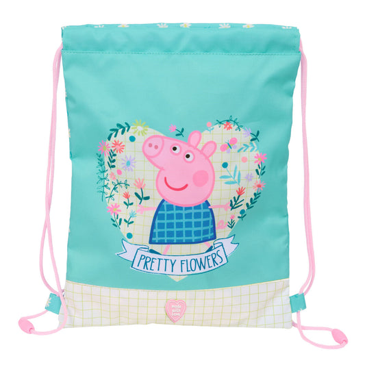 Geantă Rucsac cu Bretele Peppa Pig Pretty flowers Galben Mentă 26 x 34 x 1 cm - Birou și papetărie, Material școlar și educațional