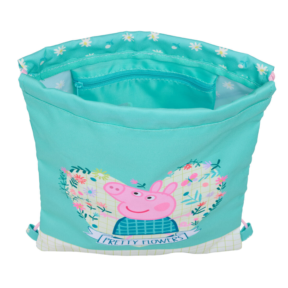 Geantă Rucsac cu Bretele Peppa Pig Pretty flowers Galben Mentă 26 x 34 x 1 cm - Birou și papetărie, Material școlar și educațional