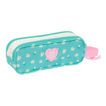 Penar dublu Peppa Pig Pretty flowers Galben Mentă 21 x 8 x 6 cm - Birou și papetărie, Material școlar și educațional