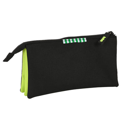 Penar triplu Real Betis Balompié Negru Lămâie verde 22 x 12 x 3 cm - Birou și papetărie, Material școlar și educațional