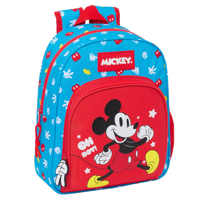 Rucsac pentru Copii Mickey Mouse Fantastic Albastru Roșu 28 x 34 x 10 cm - Birou și papetărie, Material școlar și educațional