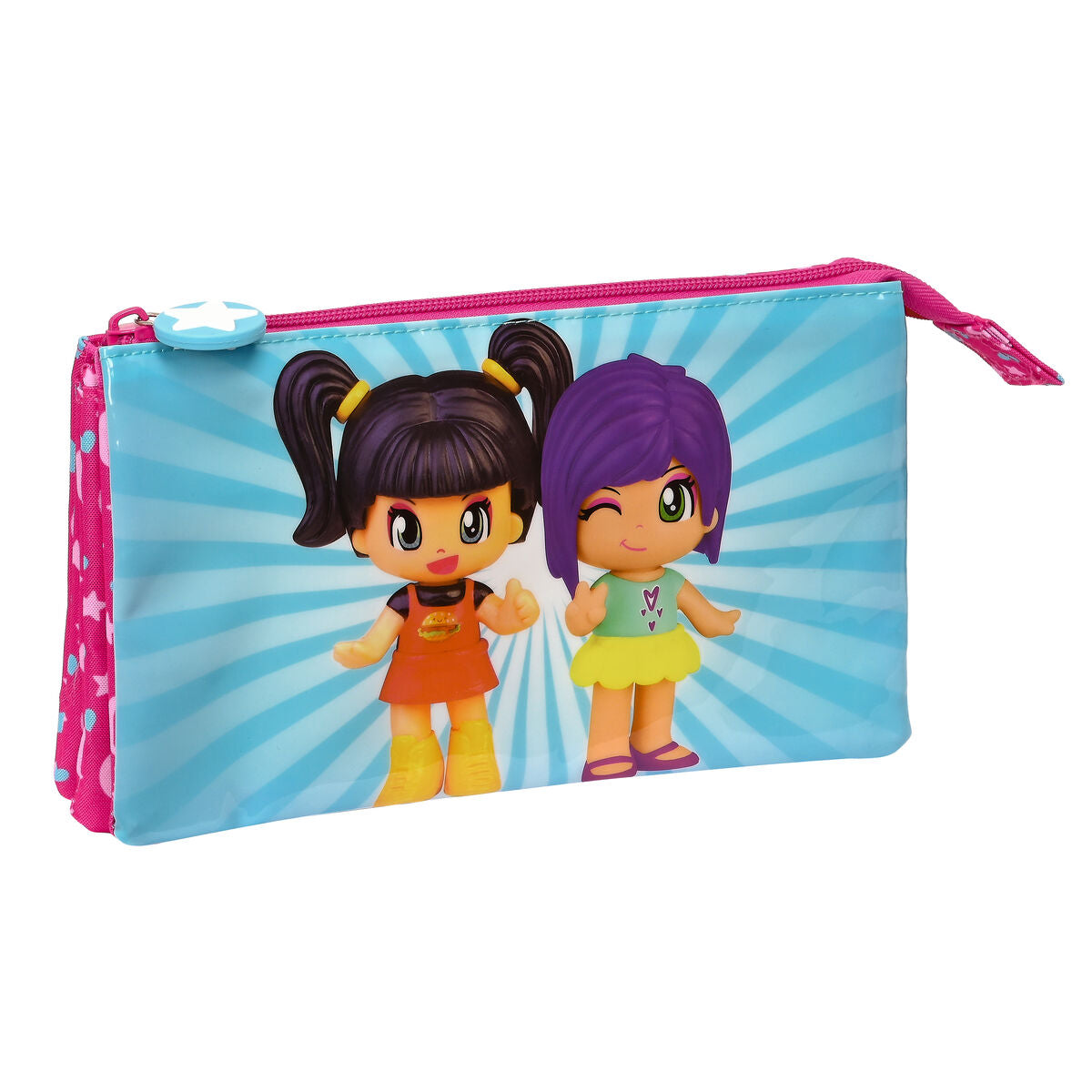 Penar dublu Pinypon Albastru Roz 22 x 12 x 3 cm - Birou și papetărie, Material școlar și educațional
