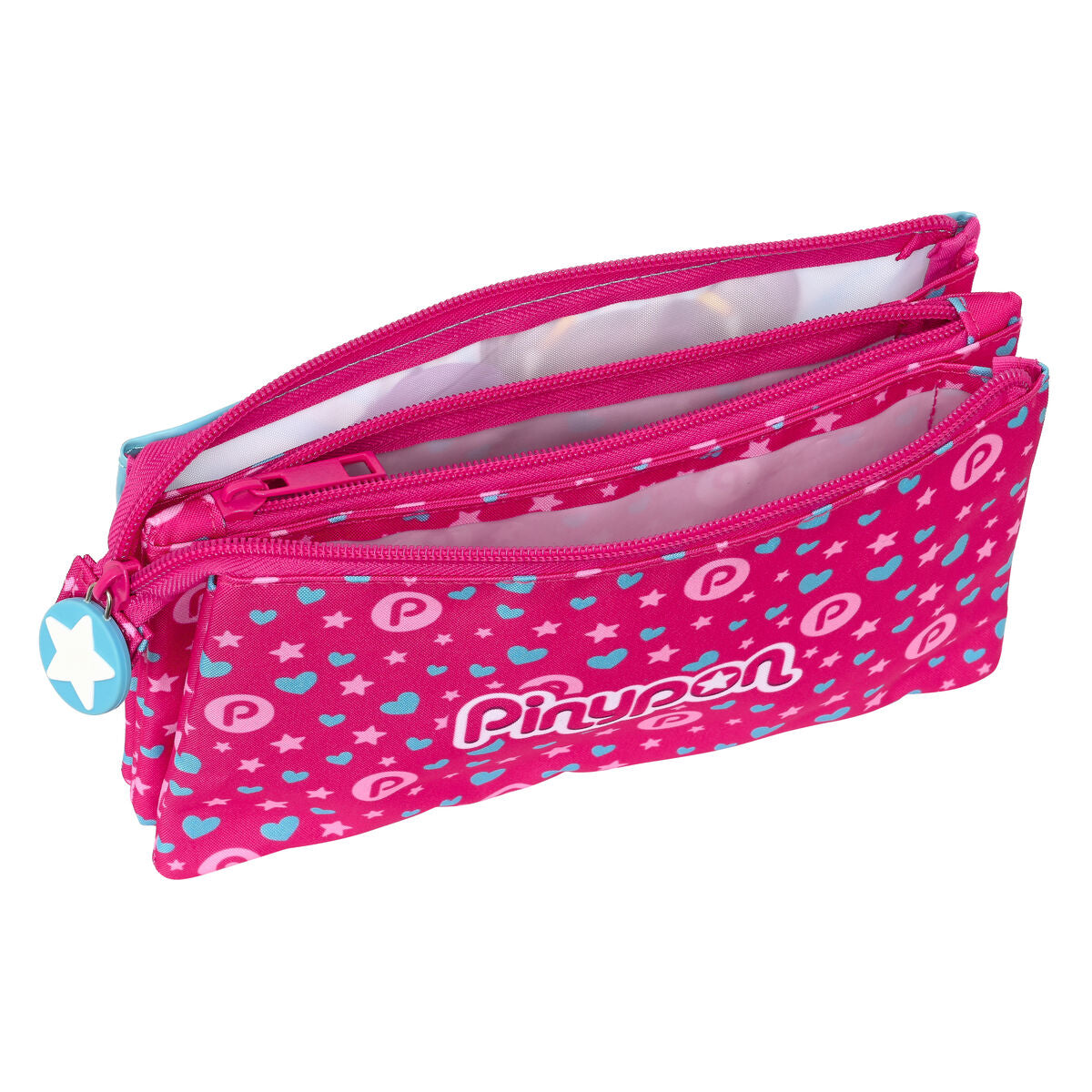 Penar dublu Pinypon Albastru Roz 22 x 12 x 3 cm - Birou și papetărie, Material școlar și educațional