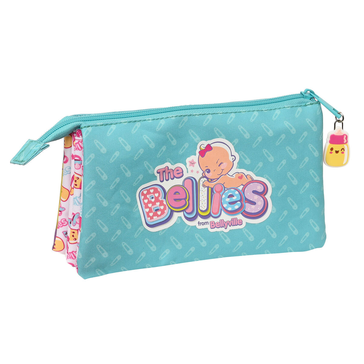 Penar triplu The Bellies Mov Turquoise Alb 22 x 12 x 3 cm - Birou și papetărie, Material școlar și educațional