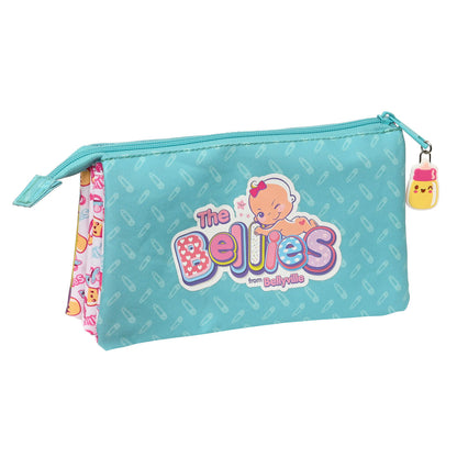 Penar triplu The Bellies Mov Turquoise Alb 22 x 12 x 3 cm - Birou și papetărie, Material școlar și educațional