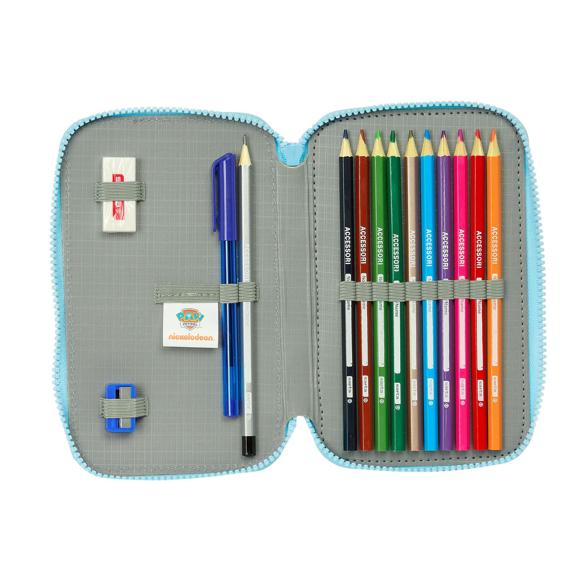 Creion dublu The Paw Patrol Pups rule Albastru 12.5 x 19.5 x 4 cm 28 Piese - Birou și papetărie, Material școlar și educațional