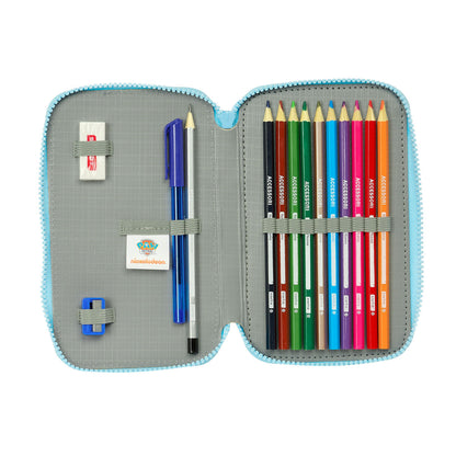 Creion dublu The Paw Patrol Pups rule Albastru 12.5 x 19.5 x 4 cm 28 Piese - Birou și papetărie, Material școlar și educațional
