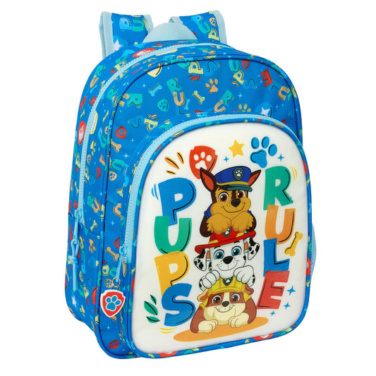 Ghiozdan The Paw Patrol Pups rule Albastru 26 x 34 x 11 cm - Birou și papetărie, Material școlar și educațional
