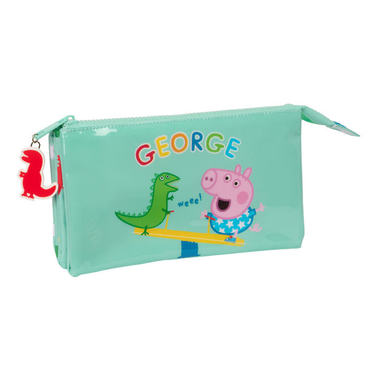 Penar dublu Peppa Pig George Mentă 22 x 12 x 3 cm - Birou și papetărie, Material școlar și educațional