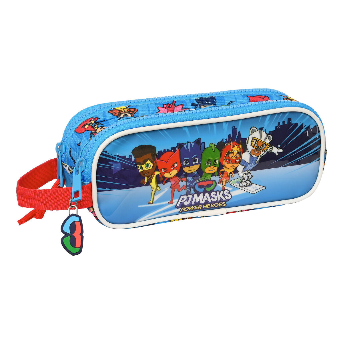 Penar dublu PJ Masks Albastru 21 x 8 x 6 cm - Birou și papetărie, Material școlar și educațional