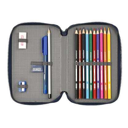 Creion dublu Munich Flash Bleumarin 12.5 x 19.5 x 4 cm (28 Piese) - Birou și papetărie, Material școlar și educațional