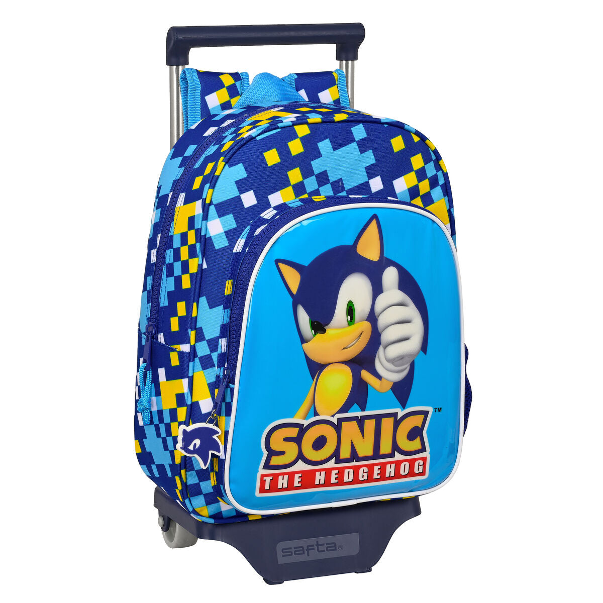 Ghiozdan cu Roți Sonic Speed 26 x 34 x 11 cm Albastru - Birou și papetărie, Material școlar și educațional
