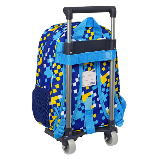 Ghiozdan cu Roți Sonic Speed 26 x 34 x 11 cm Albastru - Birou și papetărie, Material școlar și educațional