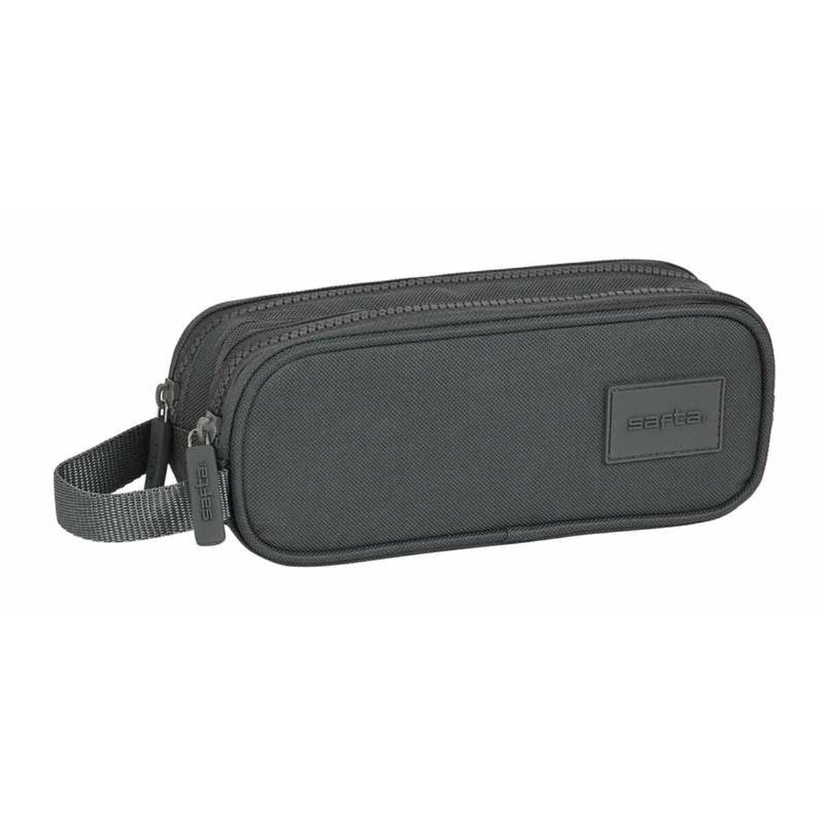 Penar dublu Safta Basic Gri 21 x 8 x 6 cm - Birou și papetărie, Material școlar și educațional